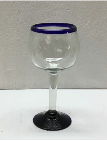 Copa Vino Esférica  Filo Cobalto 