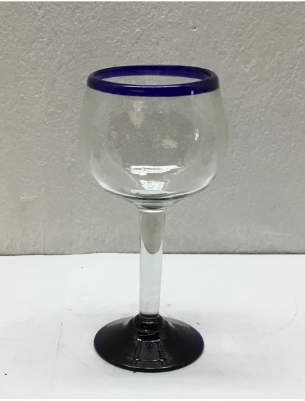 Copa Vino Esférica  Filo Cobalto 