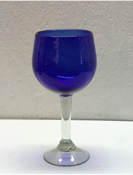 Copa Vino Esferica  Cobalto 