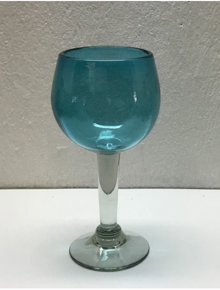 Copa Vino  Esferica  Aguamarina 