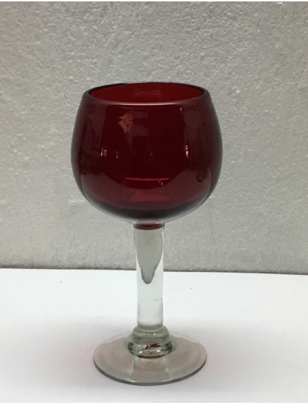 Copa Vino Esferica  Roja