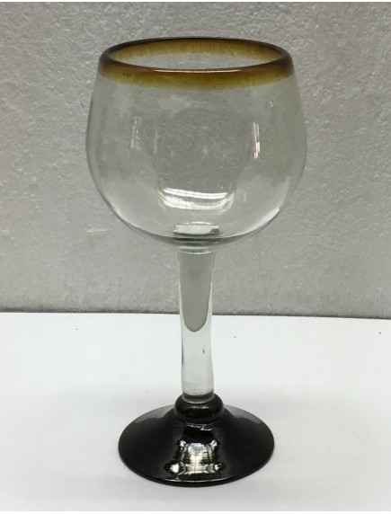 Copa Agua Esférica  Filo Ambar (Mínimo 50 Piezas)