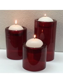 Set de tres Portavela Minimalista Plata