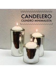  Portavela Minimalista Cristal Chica