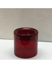  Portavela Minimalista Roja Chica