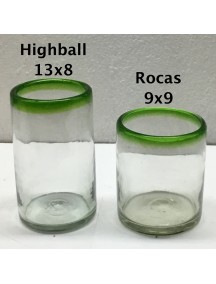 Vaso Rocas Filo Verde (Mínimo 50 Piezas)