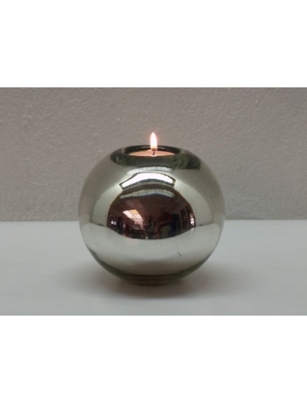 Portavela Esfera Mesa Plata