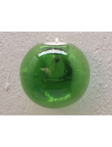 Portavela Esfera Pared Verde