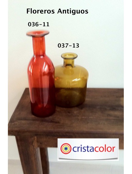 Florero Antiguo Alto Rojo