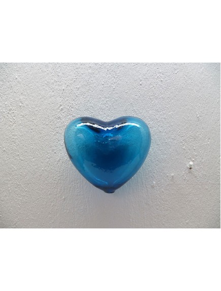 Corazon Pared Chico Aguamarina