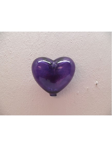 Corazon Pared Chico Morado