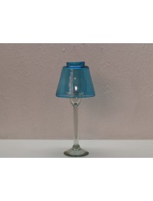 Lampara Veladora Chica Aguamarina