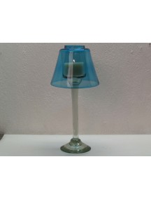 Lampara Veladora Grande Aguamarina