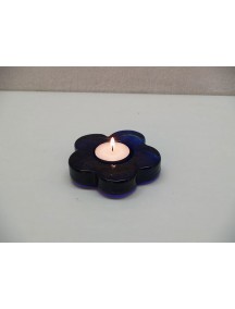 Portavela Flor  Cobalto