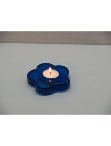 Portavela Flor  Aguamarina