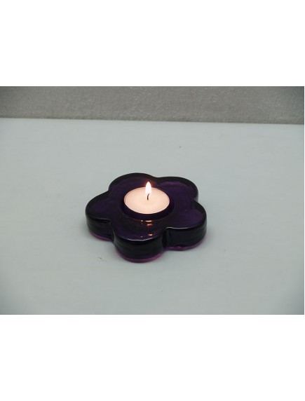 Portavela Flor  Morado