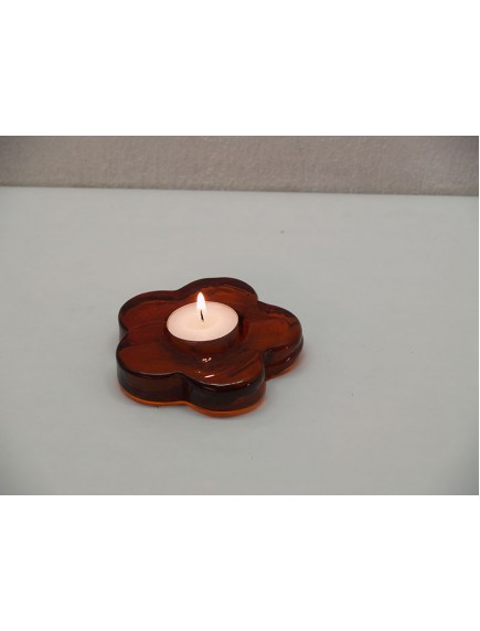 Portavela Flor  Naranja