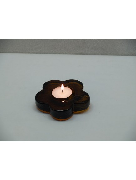 Portavela Flor  Ambar