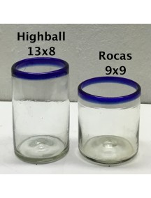 Vaso Rocas Filo Cobalto